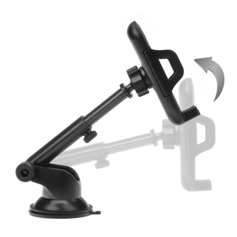 Uchwyt na telefon do samochodu uniwersalny Forcell F-Grip Carbon Bracket ramię regulowane do szyby / kokpitu czarny