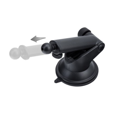 Uchwyt na telefon do samochodu uniwersalny Forcell F-Grip Carbon Bracket ramię regulowane do szyby / kokpitu czarny