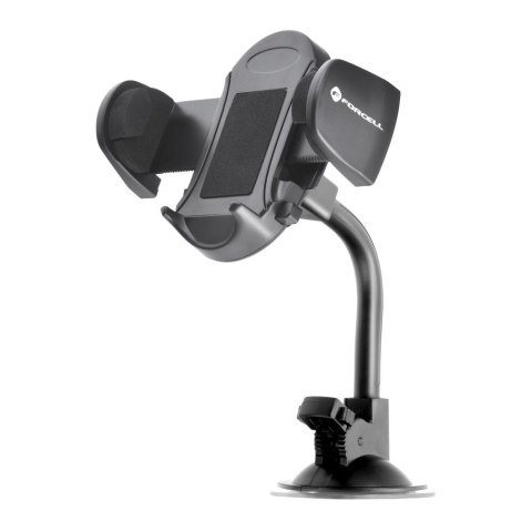 Uchwyt na telefon do samochodu uniwersalny Forcell F-Grip Oval 17 cm do szyby / deski / kratki czarny