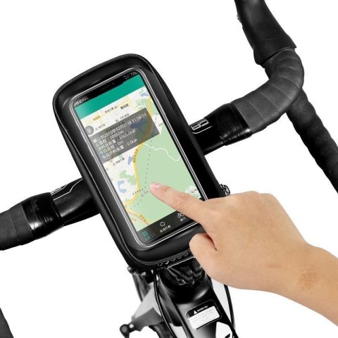 WILDMAN sakwa rowerowa na kierownicę na zamek 1L (4" - 7") E1 czarna