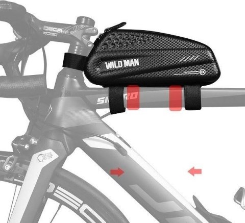 WILDMAN sakwa rowerowa na ramę na zamek 1L EX czarna