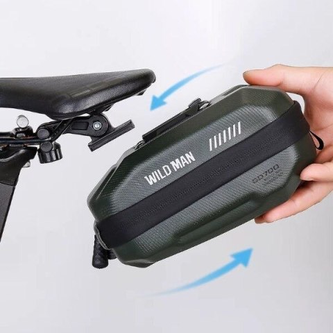 WILDMAN sakwa rowerowa pod siodełko na zamek 0,8L GD700 zielona