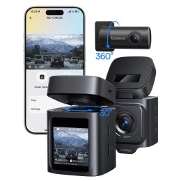 Wideorejestrator Baseus PrimeTrip VD1 Pro kamera samochodowa 4K z kamerą tylną 1080p i zestawem zasilania - czarny