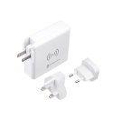 Wielofunkcyjna ładowarka Forcell F-Energy 4w1 2 x USB A + USB C 15W + power bank 8000mAh + ładowanie bezprzewodowe biała