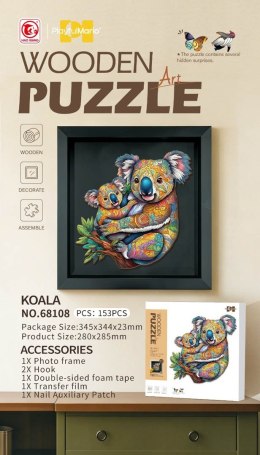 Zestaw Drewnianych Puzzli 153el. Koala