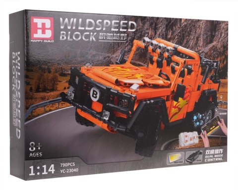 Zestaw Klocków Auto Terenowe Pomarańczowe R/C 790el.