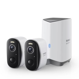 Zestaw monitoringu zewnętrznego Baseus Security N1 2K (2 kamery) - biały