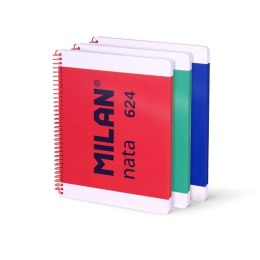 Zeszyt na spirali A4/80K linia mix (3szt) MILAN