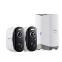 Zewnętrzny zestaw monitoringu Baseus Security N1 Plus Dual 2K (2 kamery) - biały