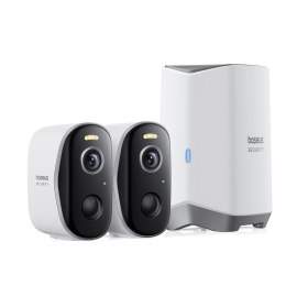 Zewnętrzny zestaw monitoringu Baseus Security N1 Plus Dual 2K (2 kamery) - biały