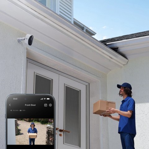 Zewnętrzny zestaw monitoringu Baseus Security N1 Plus Dual 2K (2 kamery) - biały