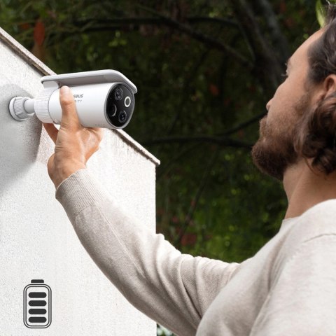 Zewnętrzny zestaw monitoringu Baseus Security S1 Pro Dual 3K (2 kamery) - biały