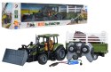 Zielony Traktor z Przyczepą R/C 1:20 + Zwierzątka Koń