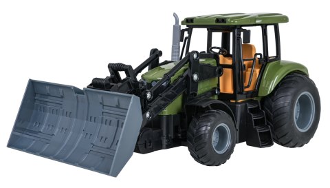 Zielony Traktor z Przyczepą R/C 1:20 + Zwierzątka Koń