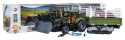 Zielony Traktor z Przyczepą R/C 1:20 + Zwierzątka Koń