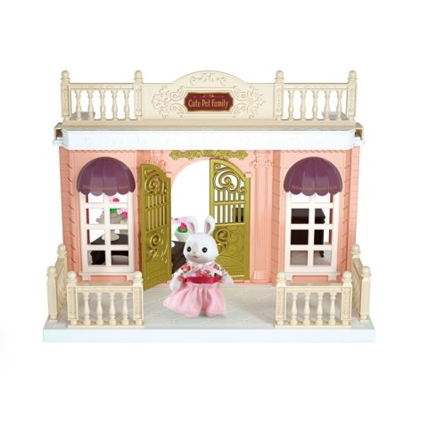 WOOPIE Domek dla Lalek Rodzina Krolików Kwiaciarnia + Figurki 4 szt.