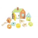 CLASSIC WORLD Drewniana Przeplatanka Klocki do Nawlekania Klucze i Drzwi MONTESSORI 11 el.