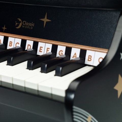 CLASSIC WORLD Pianino Czarne Drewniane Fantasy
