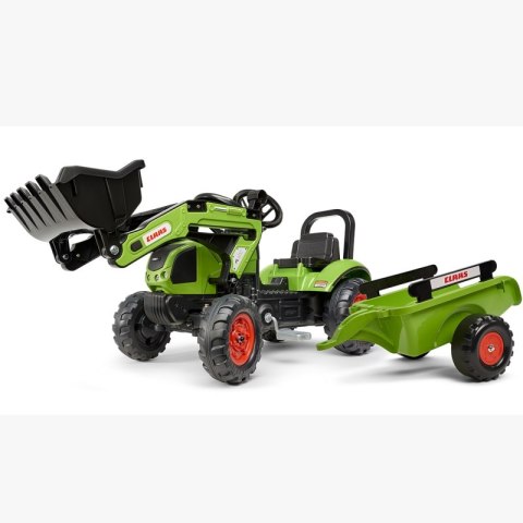 Falk Traktor na Pedały Claas z Przyczepą i Łyżką Zielony dla Dzieci 2-5