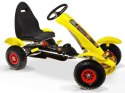 Sportowy Gokart zielony na pedały pompowane koła SP0209