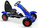Sportowy Gokart zielony na pedały pompowane koła SP0209