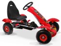 Sportowy Gokart zielony na pedały pompowane koła SP0209