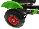 Sportowy Gokart zielony na pedały pompowane koła SP0209