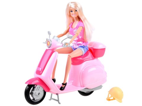 Anlily Lalka na uroczym skuterze kask ZA2456