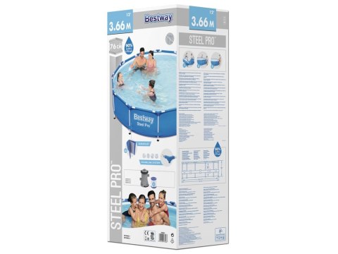Bestway Basen stelażowy 366cm x 76cm 8w1 56681