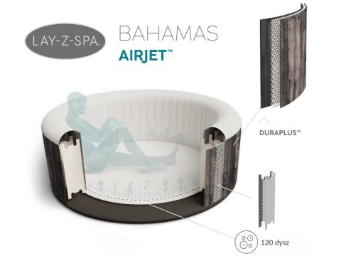 Bestway jacuzzi Lay-Z-Spa BAHAMAS 4os 180x66 60005