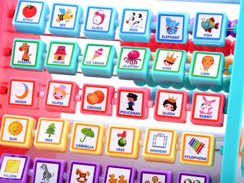 Kostka edukacyjna LICZYDŁO zegar litery 5w1 ZA3948
