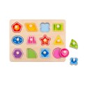 TOOKY TOY Puzzle Układanka Montessori Nauka Kształtów z Pinezkami