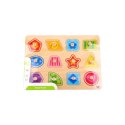 TOOKY TOY Puzzle Układanka Montessori Nauka Kształtów z Pinezkami