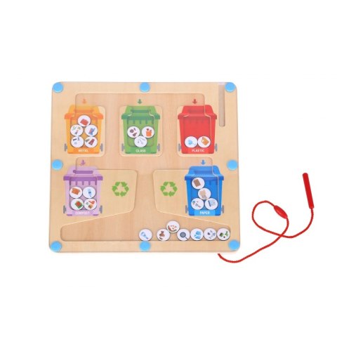 TOOKY TOY Układanka Tablica Magnetyczna Segregacja Odpadów