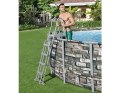 Bestway bezpieczna antypoślizgowa metalowa Drabinka do basenu 132cm 58332