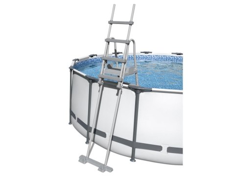Bestway bezpieczna antypoślizgowa metalowa Drabinka do basenu 132cm 58332
