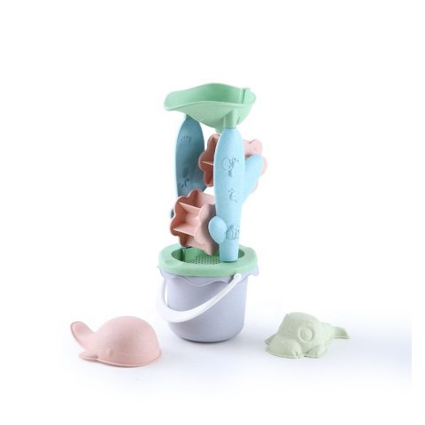 WOOPIE GREEN Zestaw z Wiaderkiem i Kołowrotkiem 4 el. BIODEGRADOWALNY ORGANICZNY MATERIAŁ