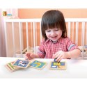 VIGA Poręczne Drewniane Puzzle Kaczuszka Układanka 4 elementy