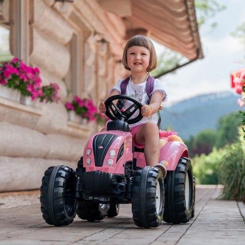 FALK Traktor Pink Country Star na Pedały z Przyczepką od 3 lat