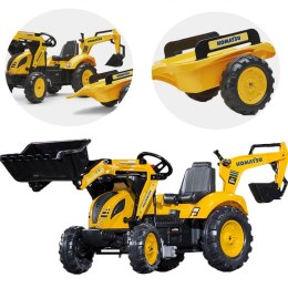 FALK Traktor na Pedały Komatsu Koparko-Ładowarka z Przyczepą 3-7 lat