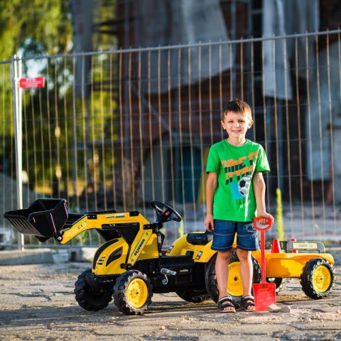 FALK Traktor na Pedały Komatsu Koparko-Ładowarka z Przyczepą 3-7 lat