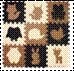 Puzzle piankowe mata dla dzieci 9el. beż-brąz-czar