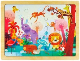 ROBOTIME Puzzle Drewniane Kolorowe Zwierzęta