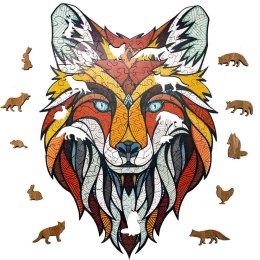 EWA Drewniane Puzzle 2D - Układanka Lis