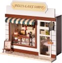 HONGDA Składany Drewniany Model Puzzle 3D DIY Cukiernia Bell