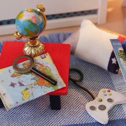 SkładanyDrewniany Model Puzzle3D Gwieździsty Pokój