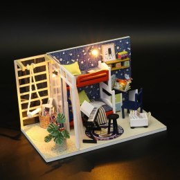 HONGDA Składany Drewniany Model Puzzle 3D DIY Kosmiczny Pokój