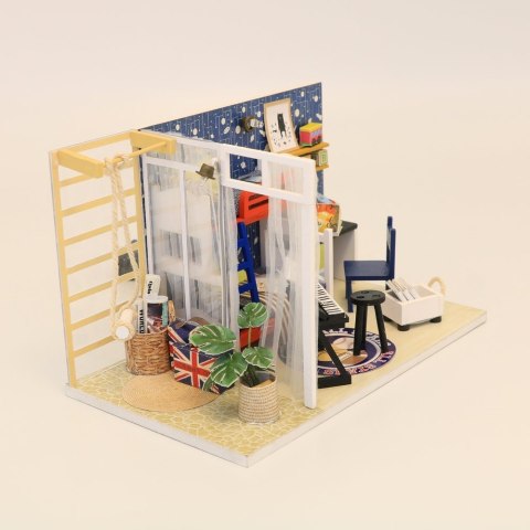HONGDA Składany Drewniany Model Puzzle 3D DIY Kosmiczny Pokój