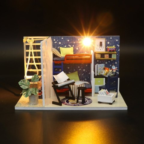 HONGDA Składany Drewniany Model Puzzle 3D DIY Kosmiczny Pokój