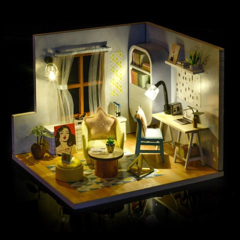HONGDA Składany Drewniany Model Puzzle 3D DIY Przytulne Gniazdko